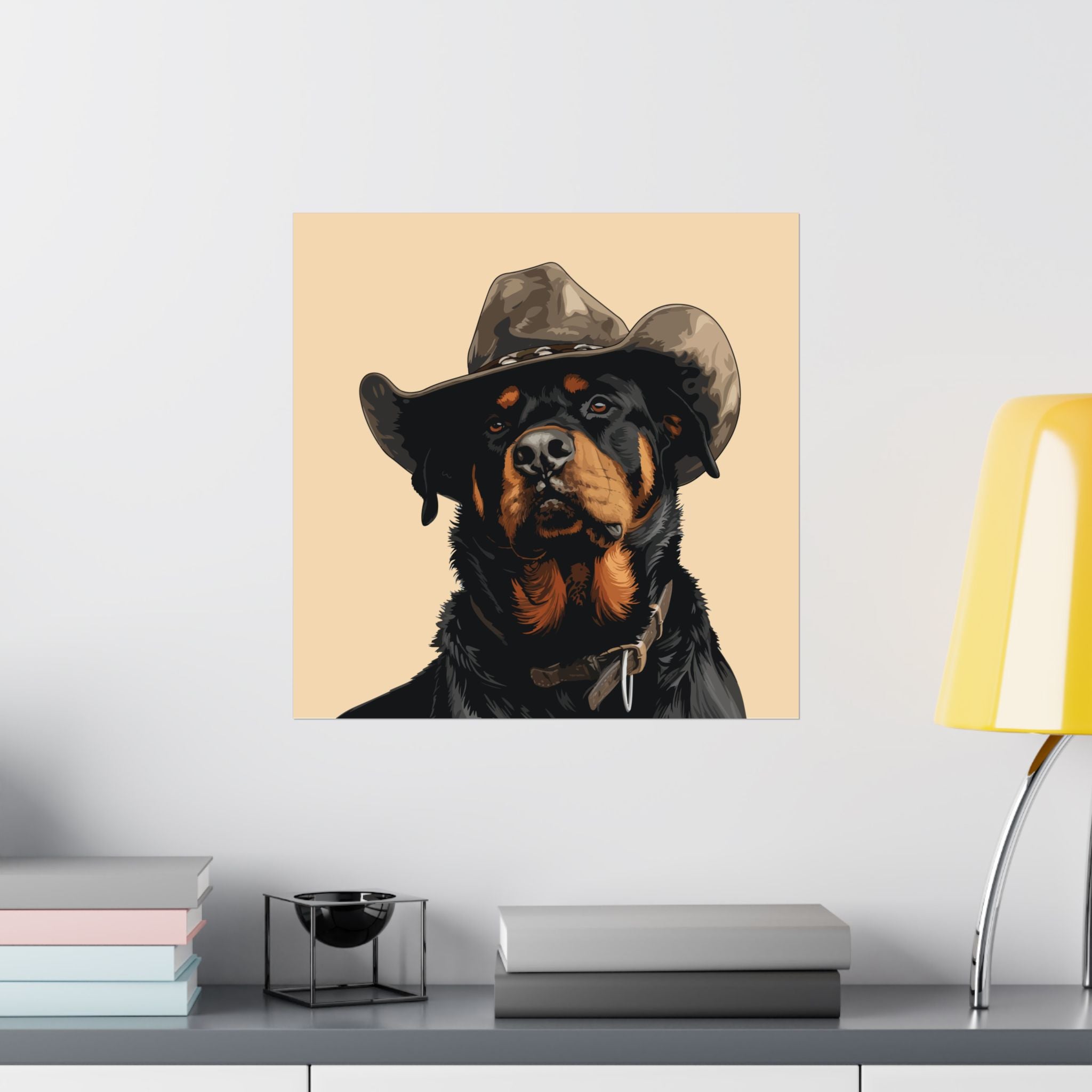 Western Themed Rottweiler Poster, Rottweiler Poster, Rottweiler Matte Vertical Posters, Rottweiler Lover, Rottweiler Dad, Rottweiler Mom