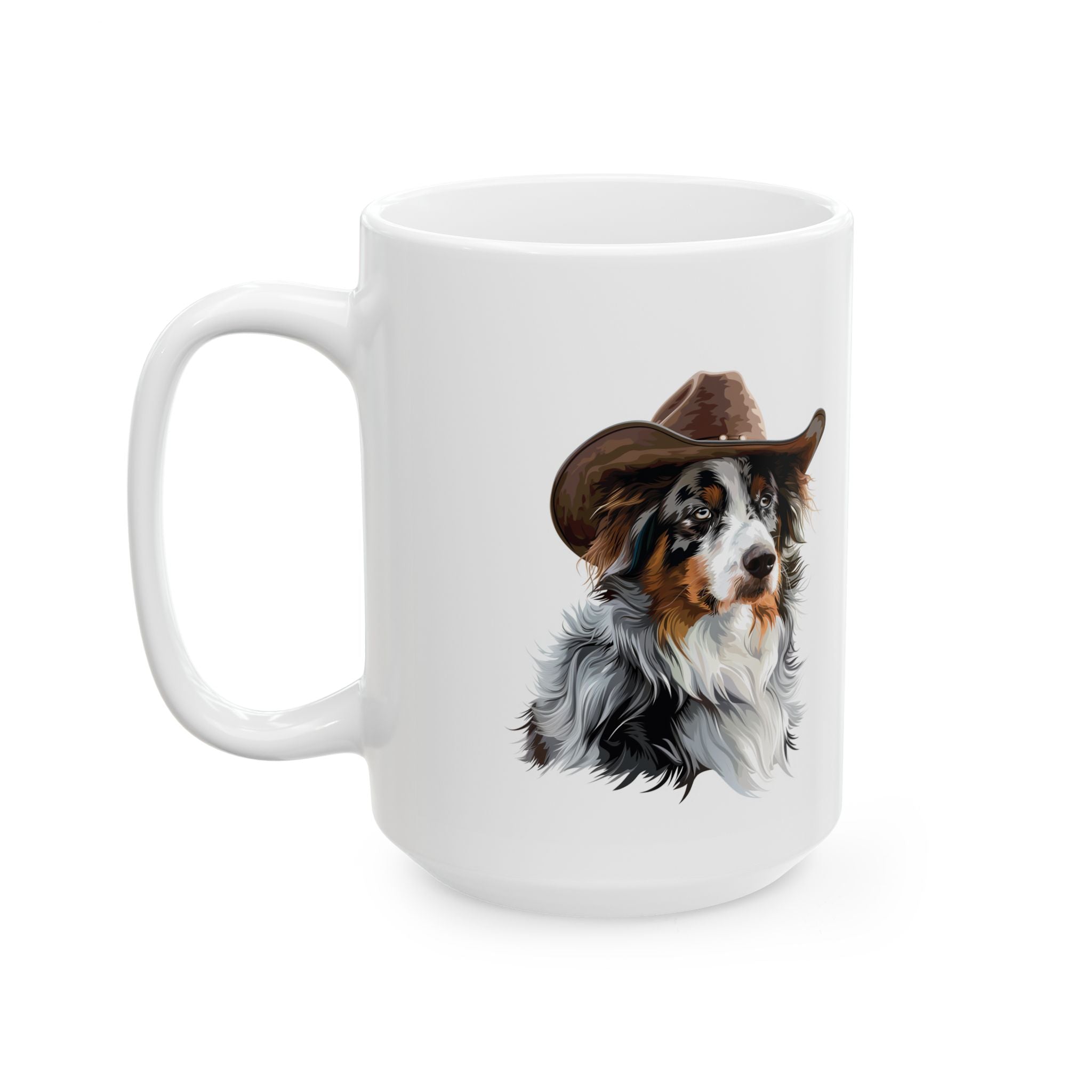 Western Themed Australian Shepherd Mug, Cute Dog Mug, Mug For Australian Shepherd Lover, 11oz 15oz, Dog Coffee Mug, Australian Shepherd Gift