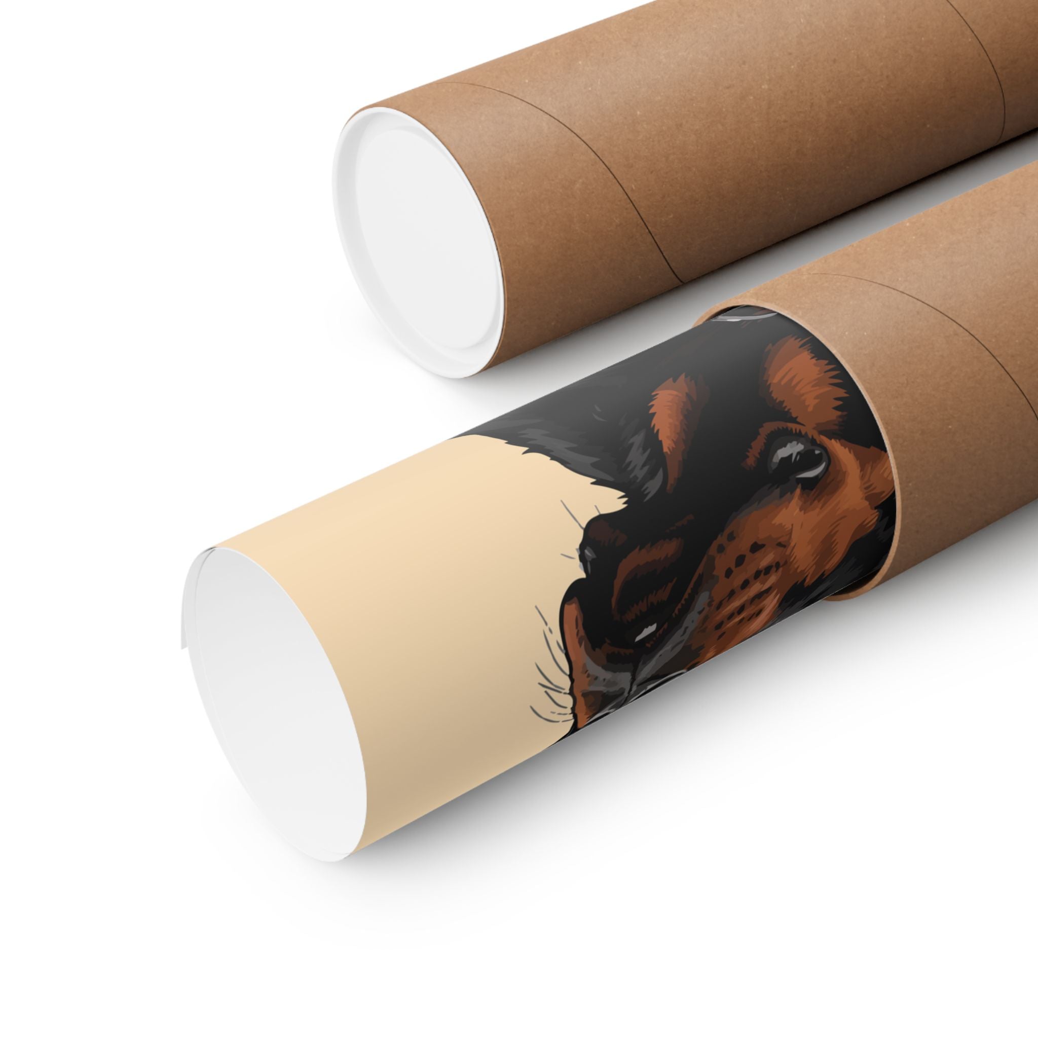 Western Themed Rottweiler Portrait, Rottweiler Poster, Rottweiler Matte Posters, Rottweiler Lover, Rottweiler Dad, Rottweiler Mom