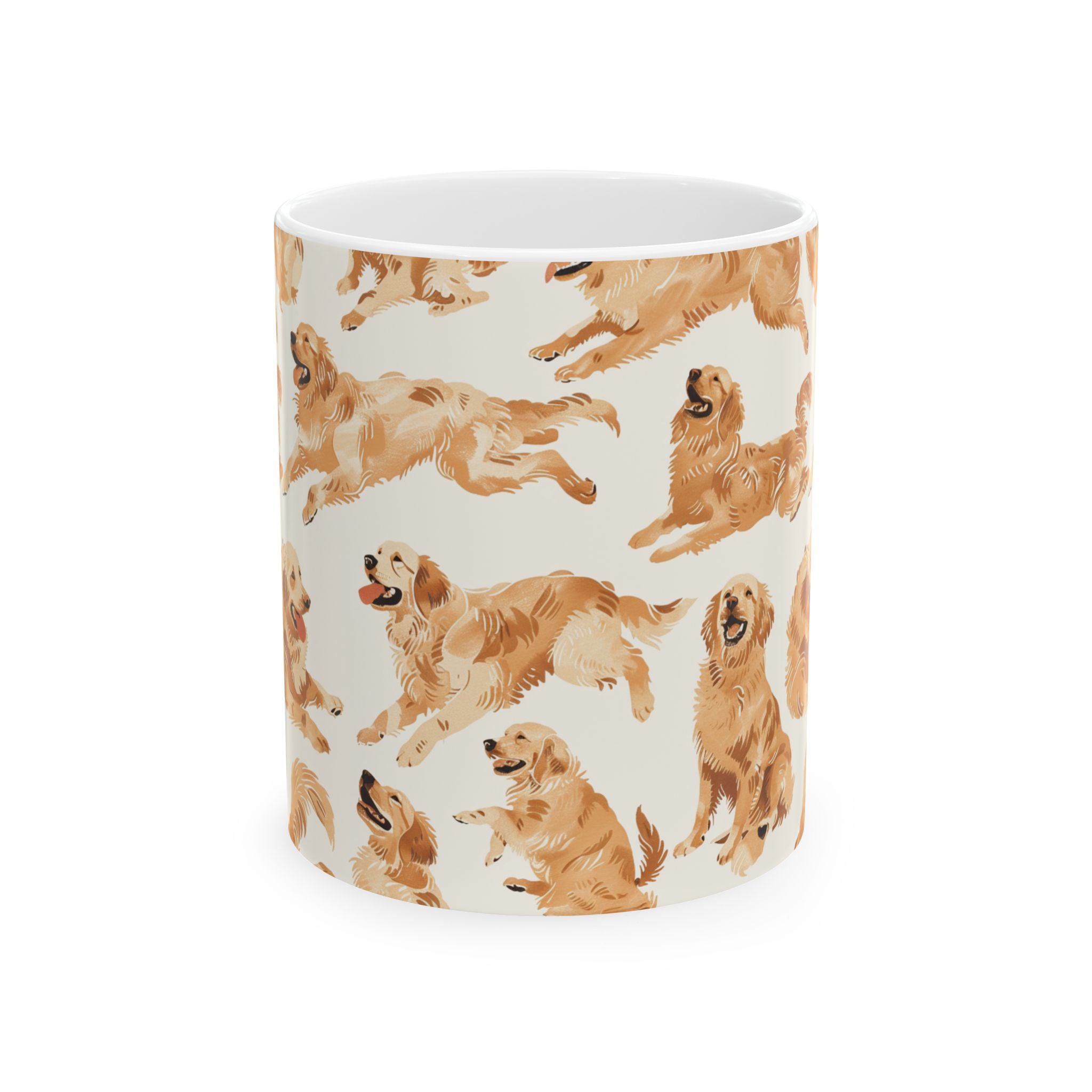 Golden Retriever Print Ceramic Mug