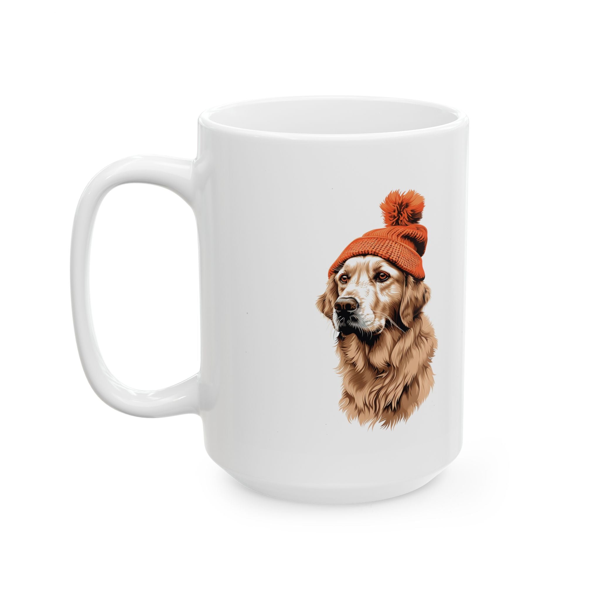 Golden Retriever Beanie Mug, Cute Dog Mug, Mug For Golden Retriever Lovers, Dog Ceramic Mug, (11oz, 15oz), Dog Coffee Mug,