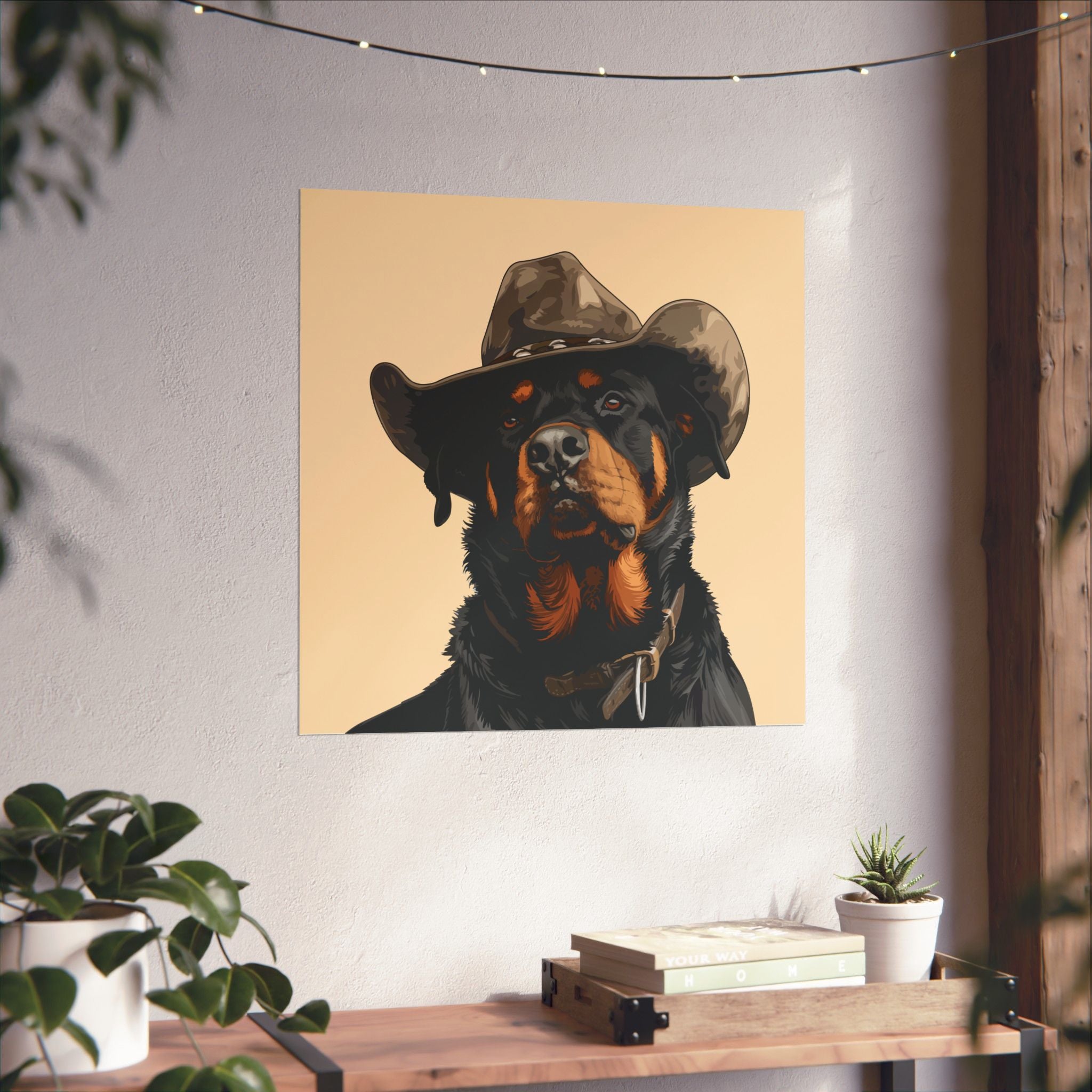 Western Themed Rottweiler Poster, Rottweiler Poster, Rottweiler Matte Vertical Posters, Rottweiler Lover, Rottweiler Dad, Rottweiler Mom