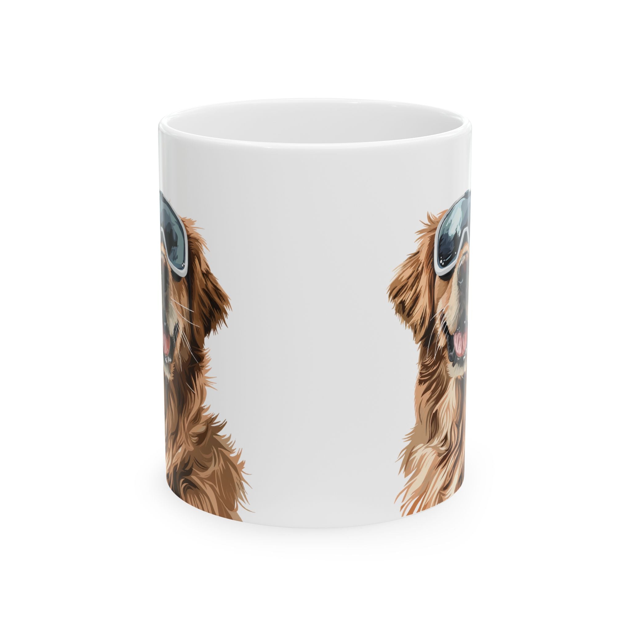 Golden Retriever Snow Goggle Ceramic Mug, Golden Retriever Mug, Golden Retriever Art, Gift For Golden Retriever Owner, Golden Retriever