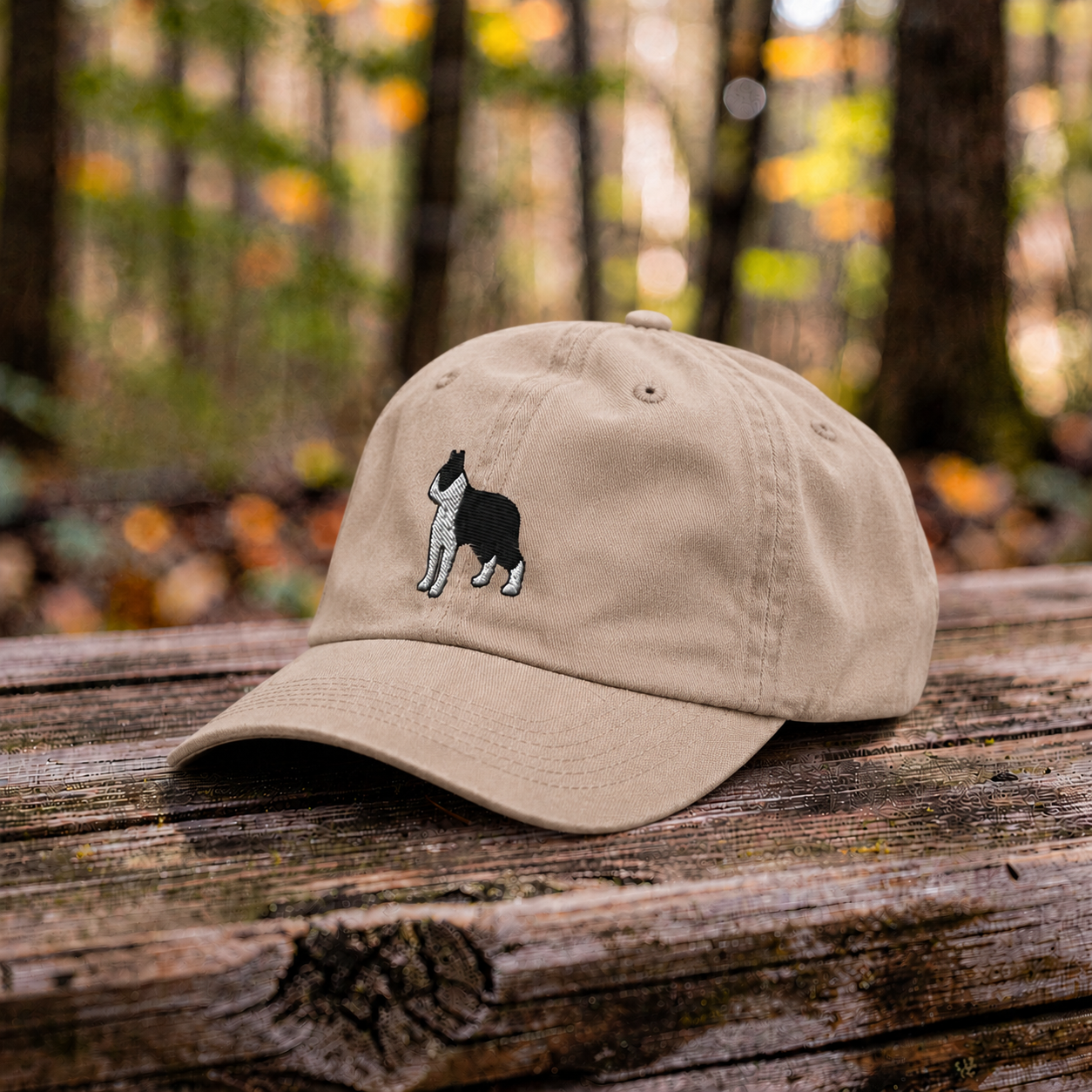 Boston Terrier Icon Embroidered Dad Hat